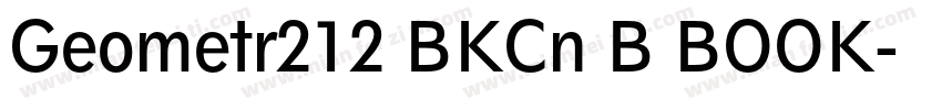 Geometr212 BKCn B BOOK字体转换